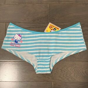 NWT Y2K Vintage 2003 Hello Kitty Boyshort Striped Underwear Size 5